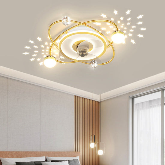 Nordic bedroom decor led lights for room Ceiling fan light lamp restaurant dining room Ceiling fans with lights remote control